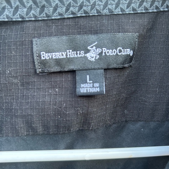 Beverly Hills Polo Club Black Casual Button Down Shirt - Picture 4 of 6